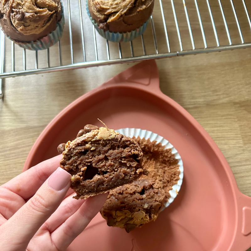 Healthy Chocolate & Banana Muffins – Tidy Tot