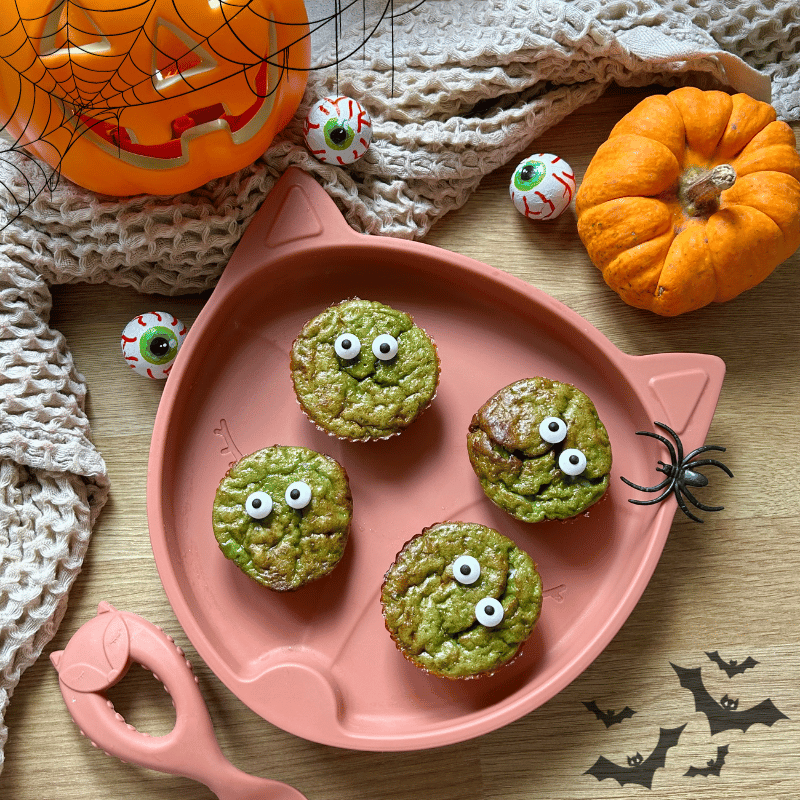 Monster Banana Egg Muffins – Tidy Tot