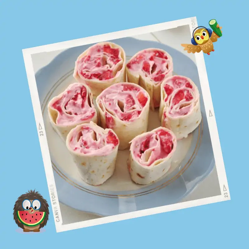 Strawberries and Cream Pinwheels – Tidy Tot