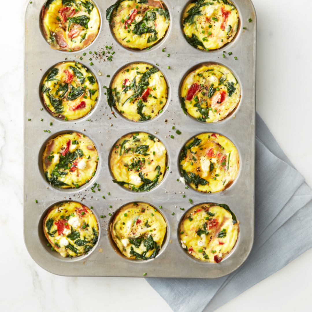 Veggie-packed Feta Egg Muffins – Tidy Tot
