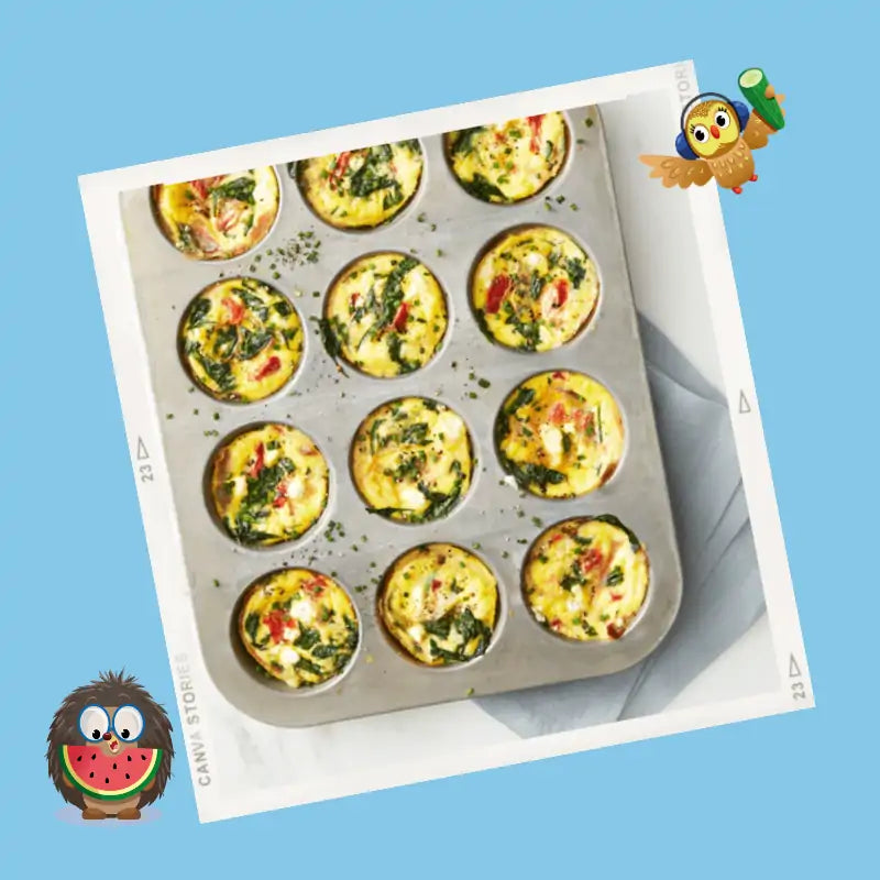 Goats Cheese, Kale and Yellow Pepper Muffins