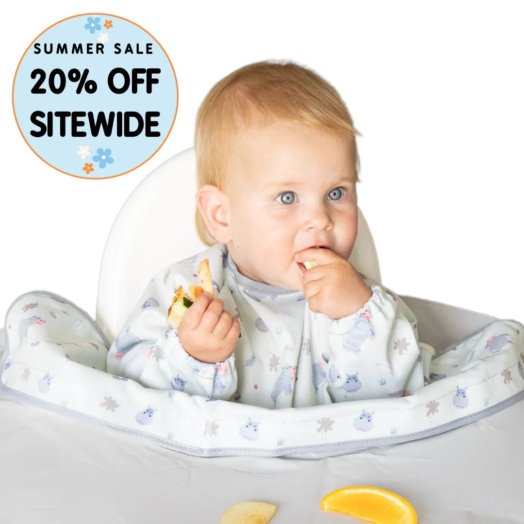 英国TidyTOT 撥水加工離乳食・食事エプロン＆トレー1.5セット(3点) 送料込☆英国 Tidy TOT 撥水加工 お食事エプロン ＆トレーセット