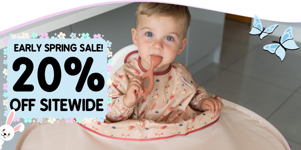 Tidy Tot Weaning Bib and Tray Kit Bundle with 3 Food Catcher Bibs with  Sleeves Perfect for Messy Play and Baby Led Weaning