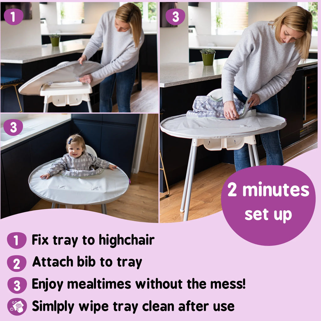bib attaches to highchair