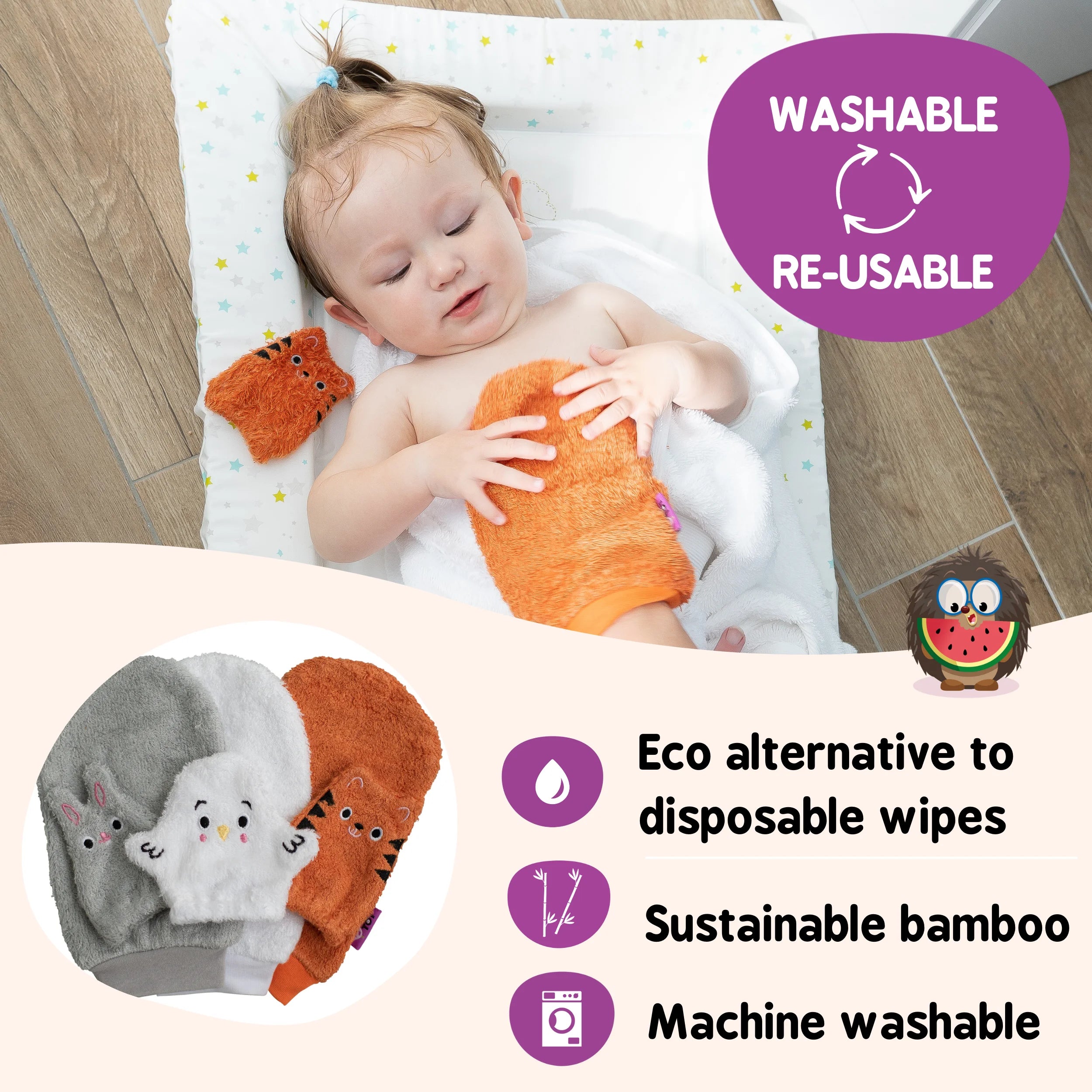 Baby Washcloths Bamboo Baby Wash Mitts Tidy Tot