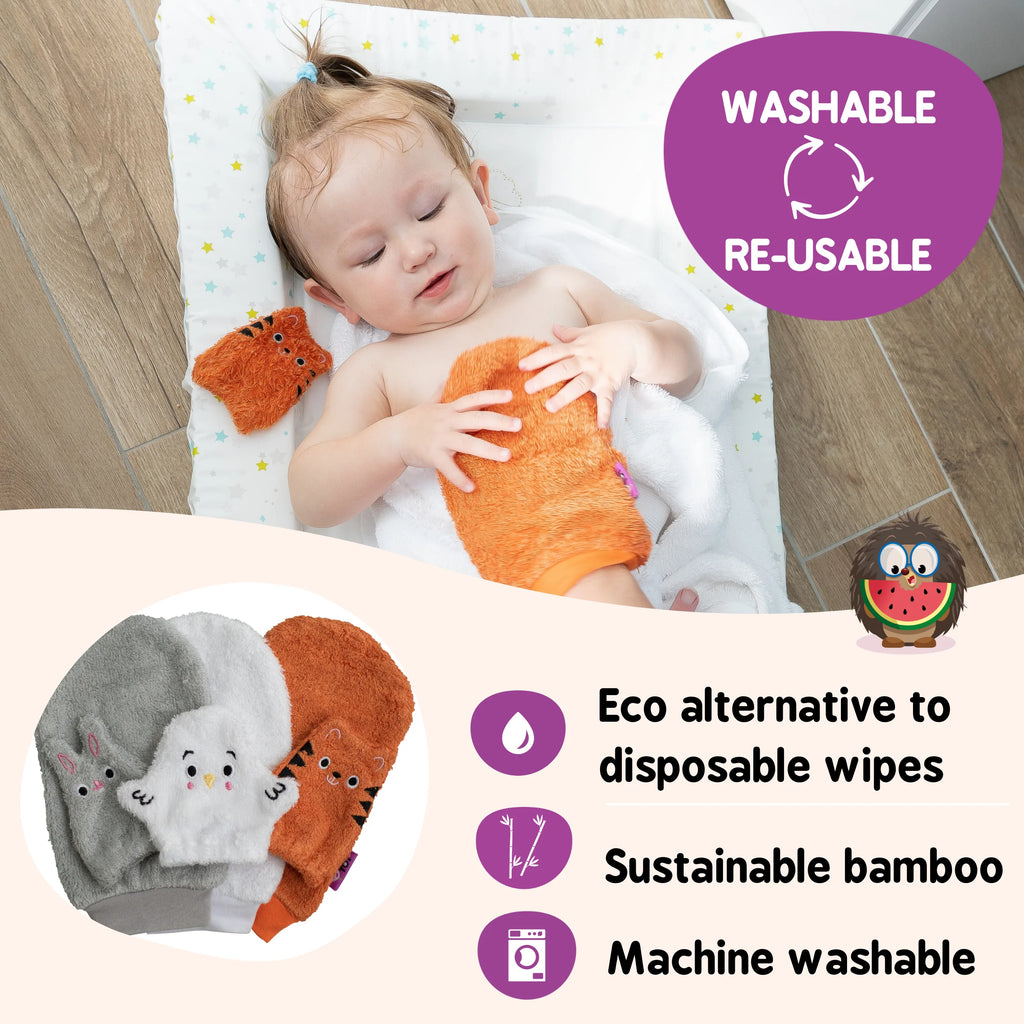 reusable wash mitts