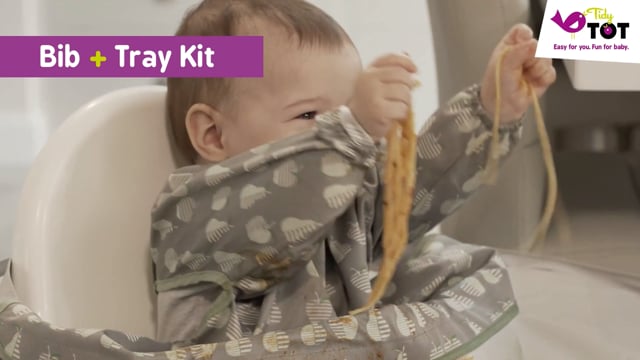 Tidy Tot Bib & Tray Winning At Weaning Bundle - Latte Parents