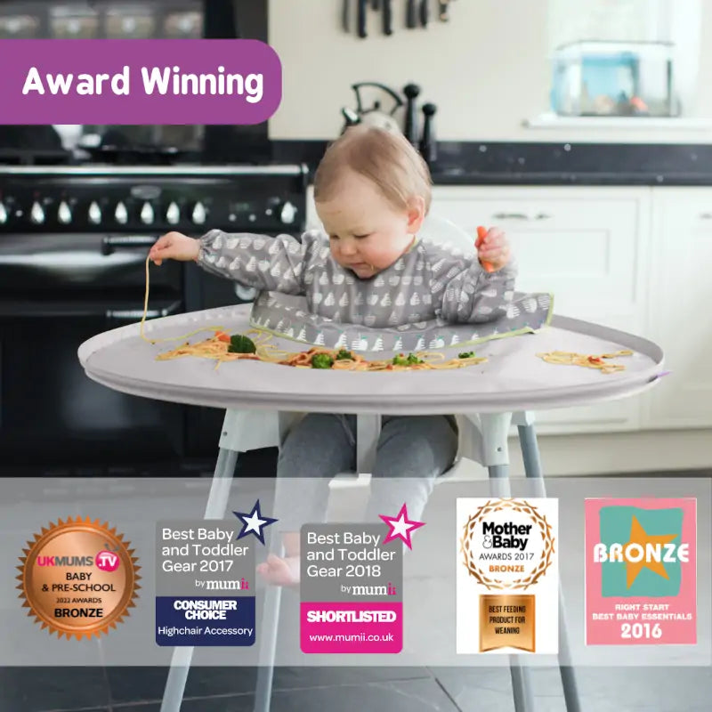 Tidy Tot Bib and Tray Kit for Baby Led Weaning Kids Mealtime